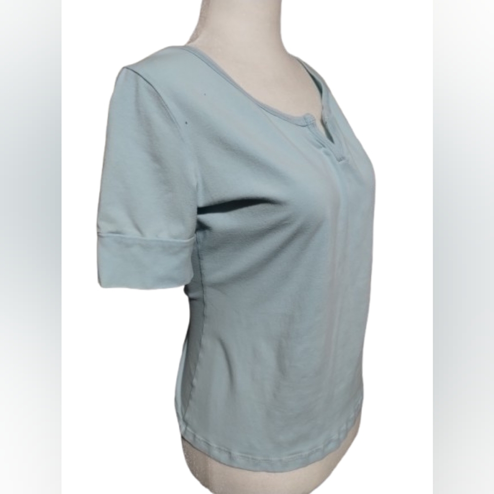 Romy Baby Blue Short Sleeve Top, XL - Picture 3 of 5